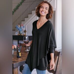 Soft Surroundings Madeline black tunic long sleeve size medium